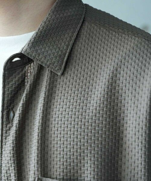 MEN'S BIGI / メンズビギ シャツ・ブラウス | ストレッチポリエステルリンクスジャガードシャツ | 詳細6