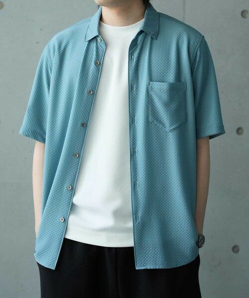 MEN'S BIGI / メンズビギ シャツ・ブラウス | ストレッチポリエステルリンクスジャガードシャツ | 詳細7