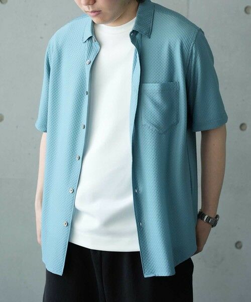 MEN'S BIGI / メンズビギ シャツ・ブラウス | ストレッチポリエステルリンクスジャガードシャツ | 詳細8