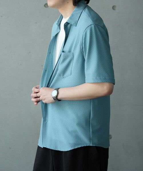 MEN'S BIGI / メンズビギ シャツ・ブラウス | ストレッチポリエステルリンクスジャガードシャツ | 詳細10