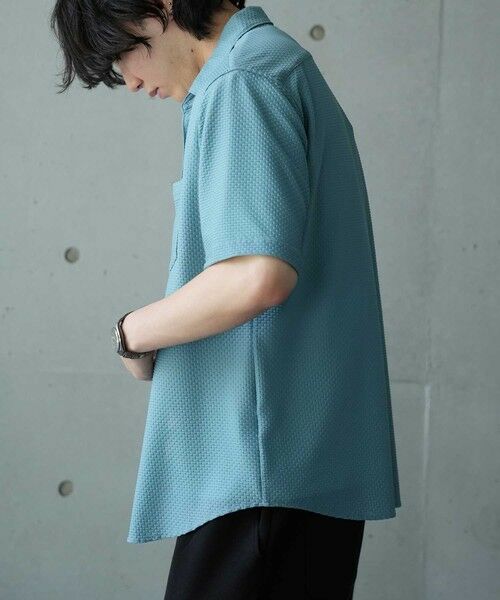 MEN'S BIGI / メンズビギ シャツ・ブラウス | ストレッチポリエステルリンクスジャガードシャツ | 詳細11