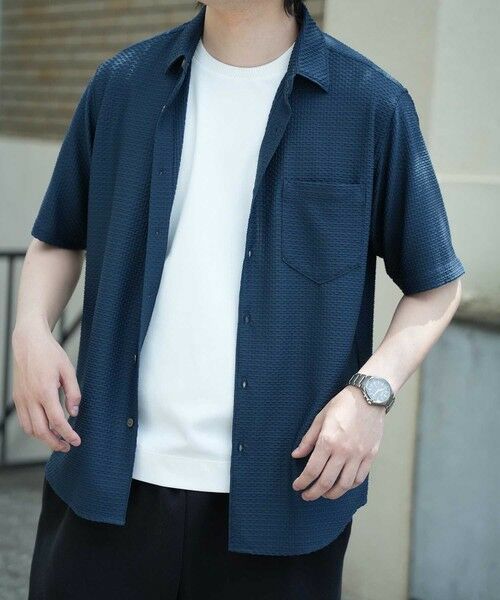 MEN'S BIGI / メンズビギ シャツ・ブラウス | ストレッチポリエステルリンクスジャガードシャツ | 詳細17