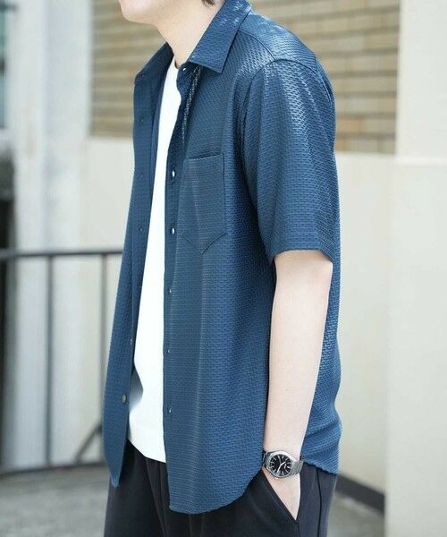 MEN'S BIGI / メンズビギ シャツ・ブラウス | ストレッチポリエステルリンクスジャガードシャツ | 詳細19