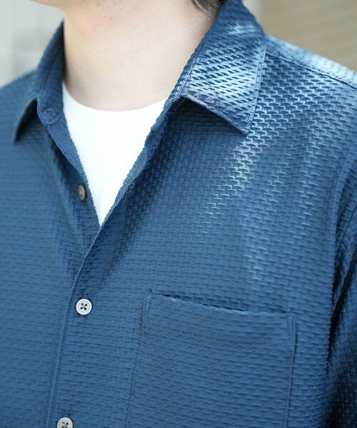MEN'S BIGI / メンズビギ シャツ・ブラウス | ストレッチポリエステルリンクスジャガードシャツ | 詳細20