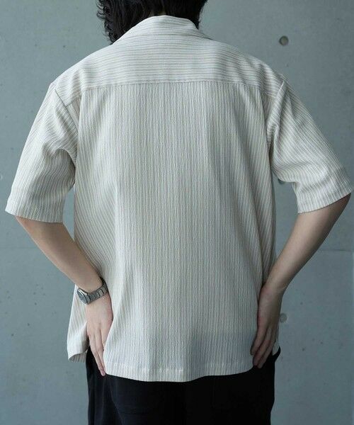 MEN'S BIGI / メンズビギ シャツ・ブラウス | シャーリングストライプオープンカラーシャツ | 詳細5