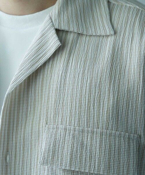 MEN'S BIGI / メンズビギ シャツ・ブラウス | シャーリングストライプオープンカラーシャツ | 詳細6