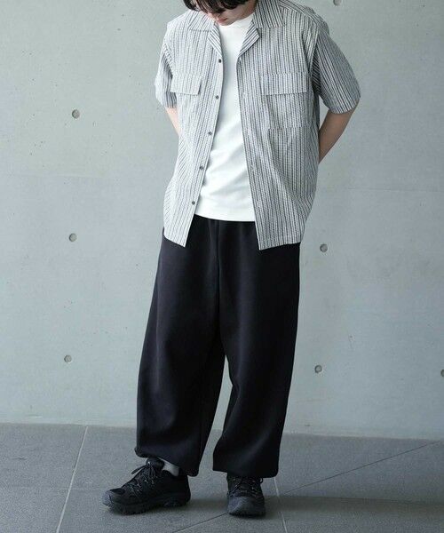 MEN'S BIGI / メンズビギ シャツ・ブラウス | シャーリングストライプオープンカラーシャツ | 詳細14
