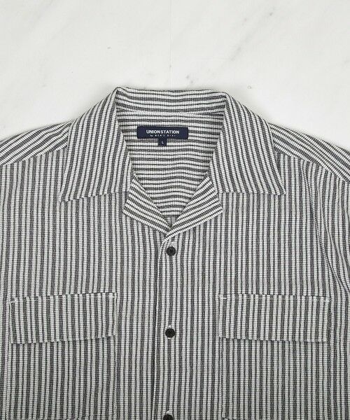 MEN'S BIGI / メンズビギ シャツ・ブラウス | シャーリングストライプオープンカラーシャツ | 詳細16