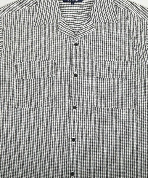 MEN'S BIGI / メンズビギ シャツ・ブラウス | シャーリングストライプオープンカラーシャツ | 詳細17