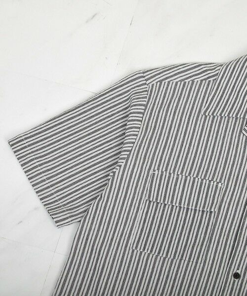 MEN'S BIGI / メンズビギ シャツ・ブラウス | シャーリングストライプオープンカラーシャツ | 詳細18