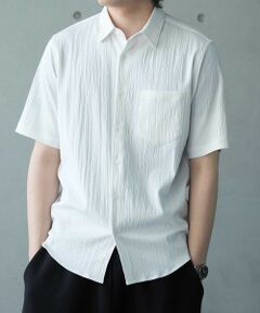 MEN'S BIGI / メンズビギ シャツ・ブラウス | 楊柳カチオン半袖レギュラーカラーシャツ