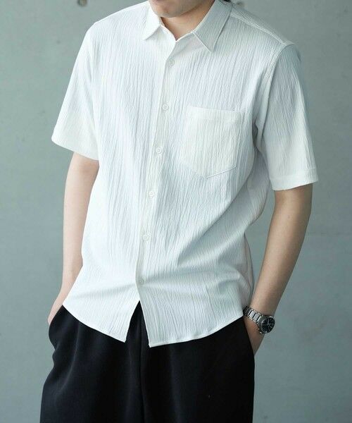 MEN'S BIGI / メンズビギ シャツ・ブラウス | 楊柳カチオン半袖レギュラーカラーシャツ | 詳細1