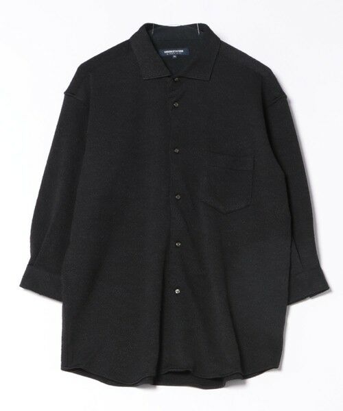 MEN'S BIGI / メンズビギ シャツ・ブラウス | ミストフクレジャガード7分袖シャツ（ブラック）