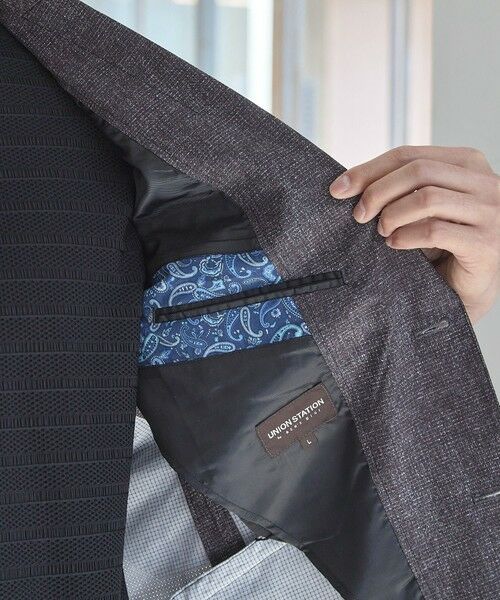 MEN'S BIGI / メンズビギ テーラードジャケット | メッシュメランジプリントテーラードジャケット | 詳細5
