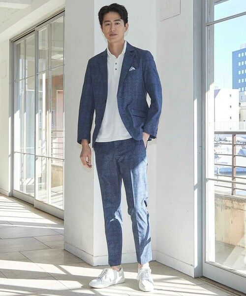 MEN'S BIGI / メンズビギ テーラードジャケット | メッシュメランジプリントテーラードジャケット | 詳細12