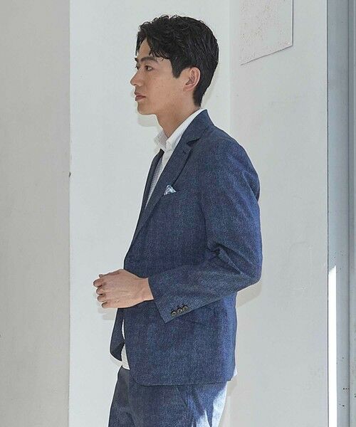 MEN'S BIGI / メンズビギ テーラードジャケット | メッシュメランジプリントテーラードジャケット | 詳細9