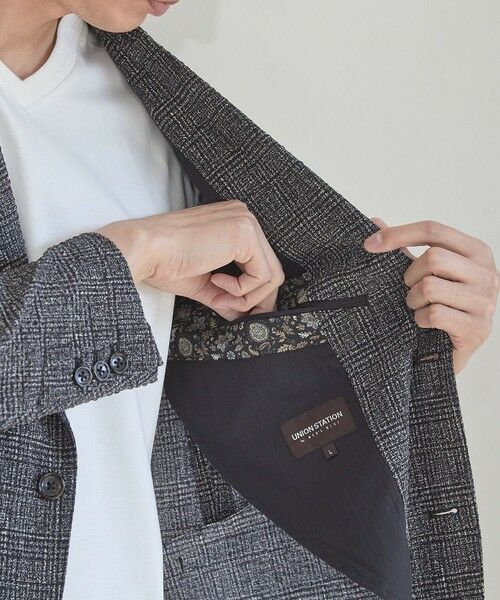 MEN'S BIGI / メンズビギ テーラードジャケット | シアサッカーグレンチェックプリントテーラードジャケット | 詳細5