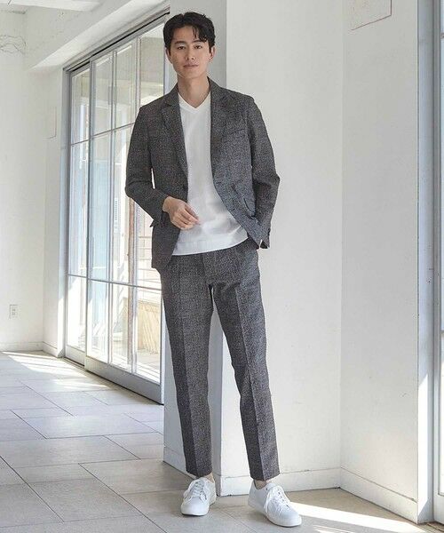 MEN'S BIGI / メンズビギ テーラードジャケット | シアサッカーグレンチェックプリントテーラードジャケット | 詳細6