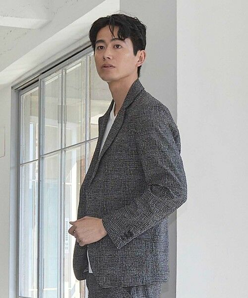 MEN'S BIGI / メンズビギ テーラードジャケット | シアサッカーグレンチェックプリントテーラードジャケット | 詳細2