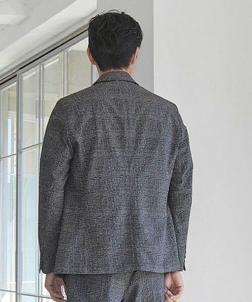 MEN'S BIGI / メンズビギ テーラードジャケット | シアサッカーグレンチェックプリントテーラードジャケット | 詳細3