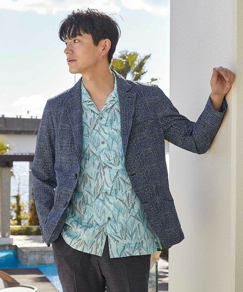 MEN'S BIGI / メンズビギ テーラードジャケット | シアサッカーグレンチェックプリントテーラードジャケット | 詳細11
