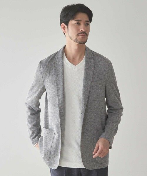 MEN'S BIGI / メンズビギ テーラードジャケット | MIXハニカムカットジャケット | 詳細1