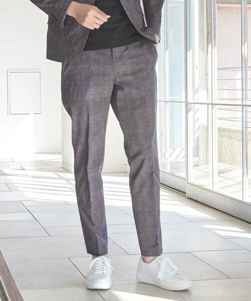 MEN'S BIGI / メンズビギ スラックス・ドレスパンツ | メッシュメランジプリントスラックス | 詳細1