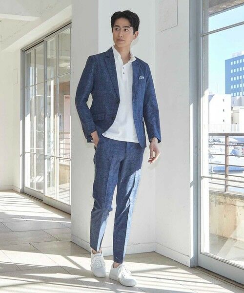 MEN'S BIGI / メンズビギ スラックス・ドレスパンツ | メッシュメランジプリントスラックス | 詳細11