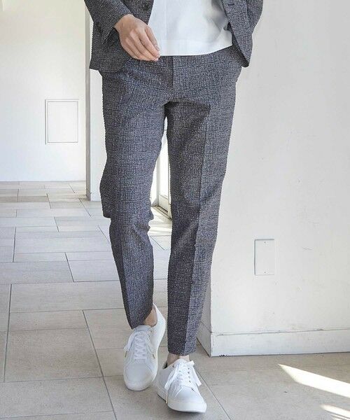 MEN'S BIGI / メンズビギ その他パンツ | シアサッカーグレンチェックプリントスラックス（ブラック系）