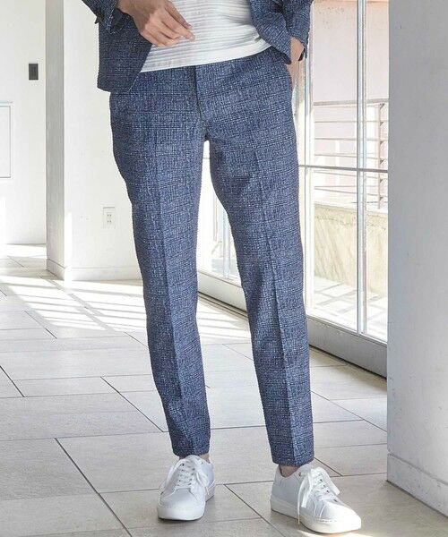 MEN'S BIGI / メンズビギ その他パンツ | シアサッカーグレンチェックプリントスラックス | 詳細8