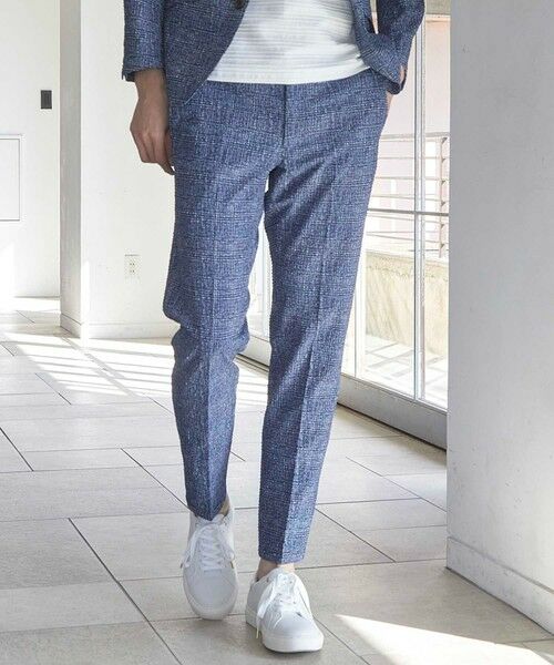 MEN'S BIGI / メンズビギ その他パンツ | シアサッカーグレンチェックプリントスラックス | 詳細9