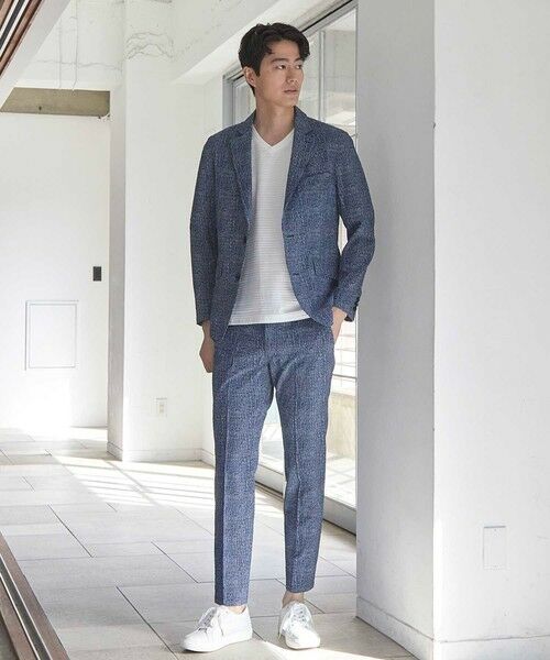 MEN'S BIGI / メンズビギ その他パンツ | シアサッカーグレンチェックプリントスラックス | 詳細13