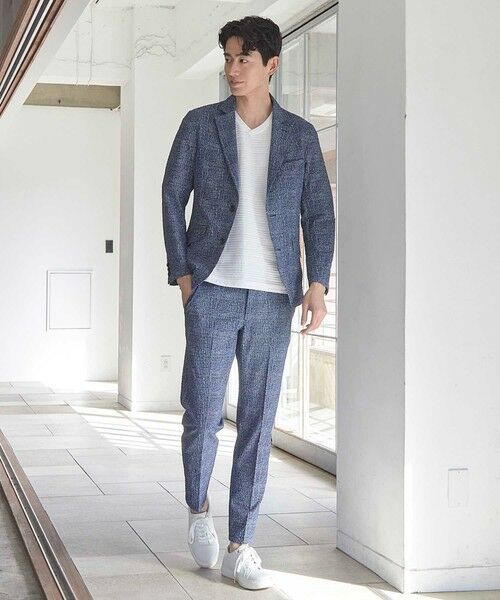 MEN'S BIGI / メンズビギ その他パンツ | シアサッカーグレンチェックプリントスラックス | 詳細14