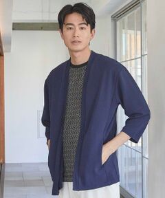 MEN'S BIGI / メンズビギ カーディガン・ボレロ | カットカルゼボタンレス 7分袖カーディガン