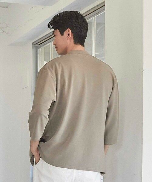MEN'S BIGI / メンズビギ カーディガン・ボレロ | カットカルゼボタンレス 7分袖カーディガン | 詳細4