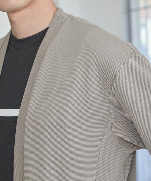 MEN'S BIGI / メンズビギ カーディガン・ボレロ | カットカルゼボタンレス 7分袖カーディガン | 詳細5