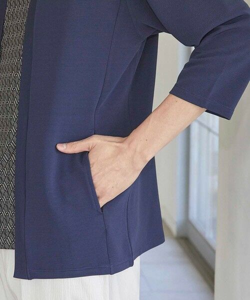 MEN'S BIGI / メンズビギ カーディガン・ボレロ | カットカルゼボタンレス 7分袖カーディガン | 詳細17