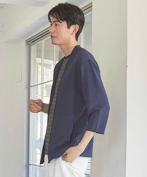 MEN'S BIGI / メンズビギ カーディガン・ボレロ | カットカルゼボタンレス 7分袖カーディガン | 詳細15