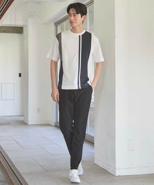 MEN'S BIGI / メンズビギ Tシャツ | パネル切り替え 異素材コンビクルーネックＴ | 詳細5