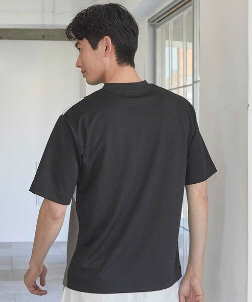 MEN'S BIGI / メンズビギ Tシャツ | パネル切り替え 異素材コンビクルーネックＴ | 詳細9