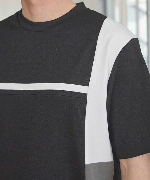 MEN'S BIGI / メンズビギ Tシャツ | パネル切り替え 異素材コンビクルーネックＴ | 詳細10