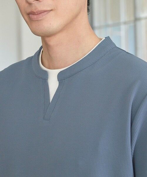 MEN'S BIGI / メンズビギ Tシャツ | ふくれJQDフェイクレイヤードキーネックT | 詳細13
