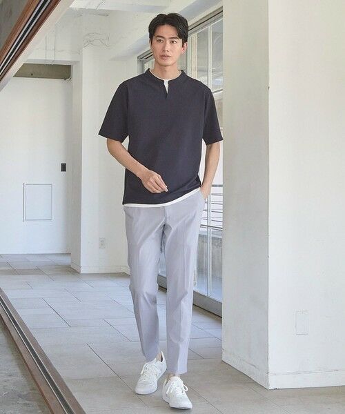 MEN'S BIGI / メンズビギ Tシャツ | ふくれJQDフェイクレイヤードキーネックT | 詳細21