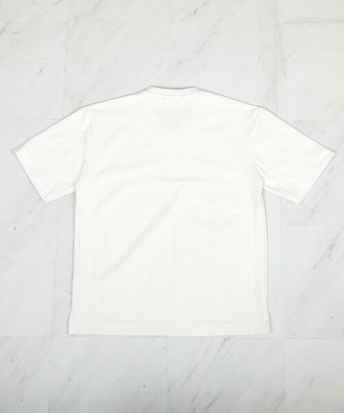 MEN'S BIGI / メンズビギ Tシャツ | ストライプウェーブジャガード VネックTシャツ | 詳細4