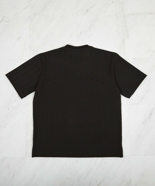 MEN'S BIGI / メンズビギ Tシャツ | ストライプウェーブジャガード VネックTシャツ | 詳細9