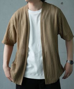 MEN'S BIGI / メンズビギ Tシャツ | *WEB限定　シアジャガード ストライプカーディガン