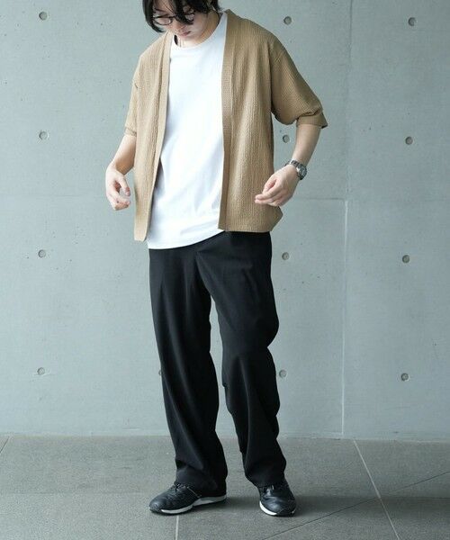 MEN'S BIGI / メンズビギ Tシャツ | *WEB限定 シアー ジャガード 5分袖 ボタンレスカーディガン | 詳細9