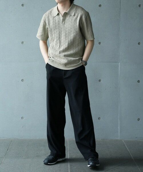 MEN'S BIGI / メンズビギ Tシャツ | *WEB限定 ルーズフィットジャガードスキッパーポロ | 詳細4