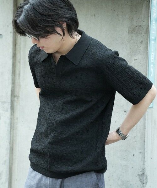 MEN'S BIGI / メンズビギ Tシャツ | *WEB限定 ルーズフィットジャガードスキッパーポロ | 詳細5