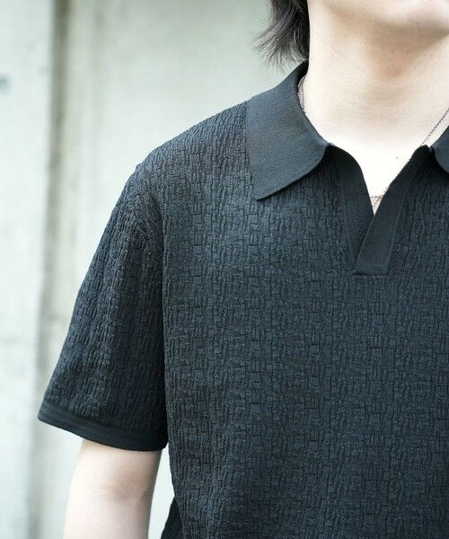 MEN'S BIGI / メンズビギ Tシャツ | *WEB限定 ルーズフィットジャガードスキッパーポロ | 詳細7